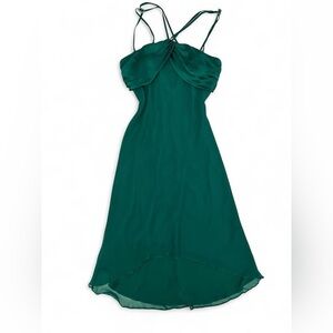 Donna Ricco Teal Green Strappy Maxi Dress